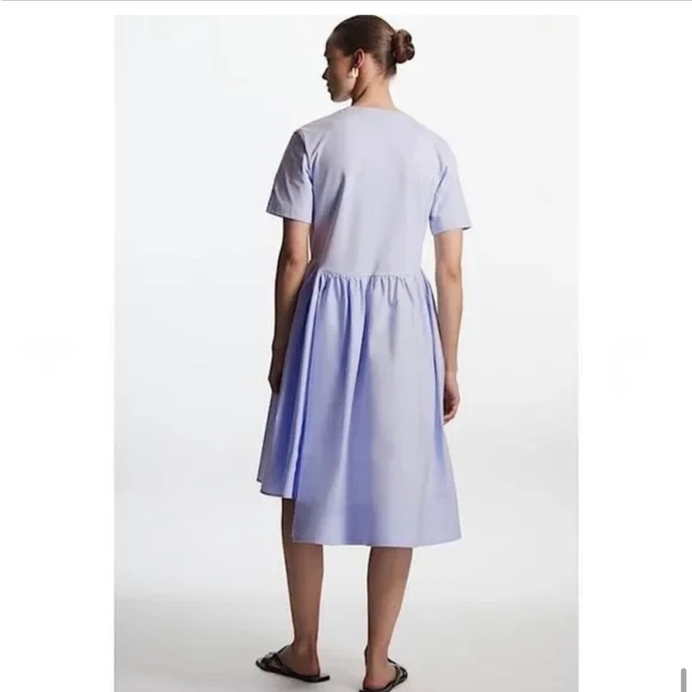 cos a line contrast skirt dress A-Line A-Line Elegant Yellow Satin Backless okk_neckline:SQUARE NECK Size:8P This modern dress embraces
